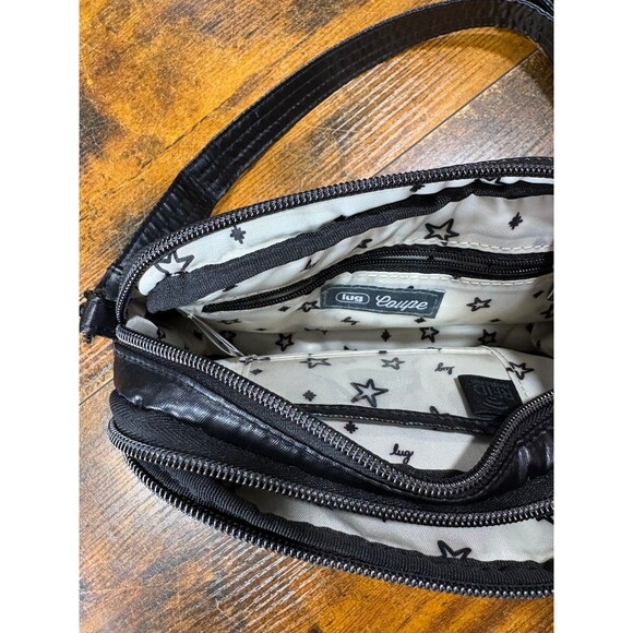 Lug COUPE Convertible Crossbody Bag  - Black With Embroidery - Picture 7 of 7